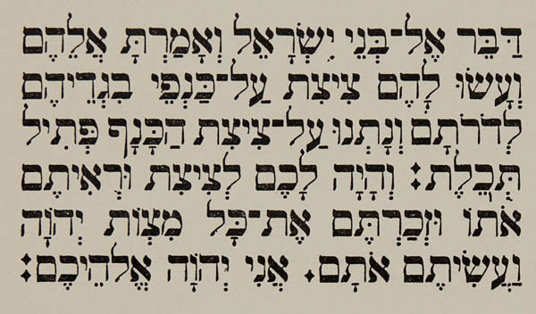 A small portion of Hebrew type